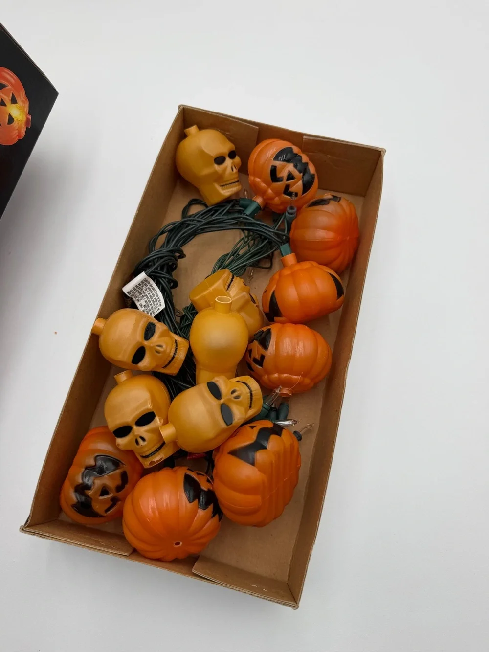 Vintage Halloween String Light Lot Ghost Skull Pumpkin Indoor Outdoor Decor